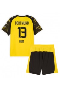 Borussia Dortmund Pascal Gross #13 Jalkapallovaatteet Lasten Kotipeliasu 2025-26 Lyhythihainen (+ Lyhyet housut)